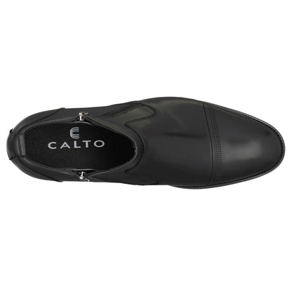 CALTO - S28001 - 3.2 Inches Taller (Black) - Lightweight - Zipper Boots - Triathlete Store