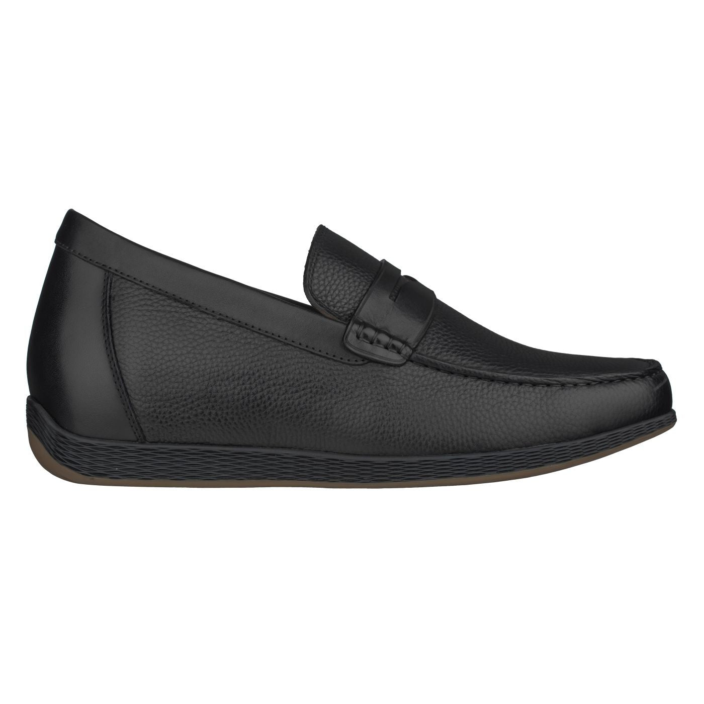 CALTO Black Penny Loafer Elevator Shoes - 2.4 Inches - S1090 - Triathlete Store