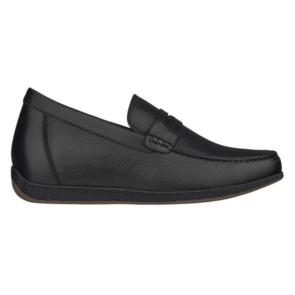 CALTO Black Penny Loafer Elevator Shoes - 2.4 Inches - S1090 - Triathlete Store
