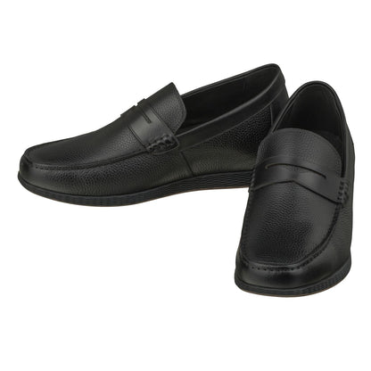 CALTO Black Penny Loafer Elevator Shoes - 2.4 Inches - S1090 - Triathlete Store