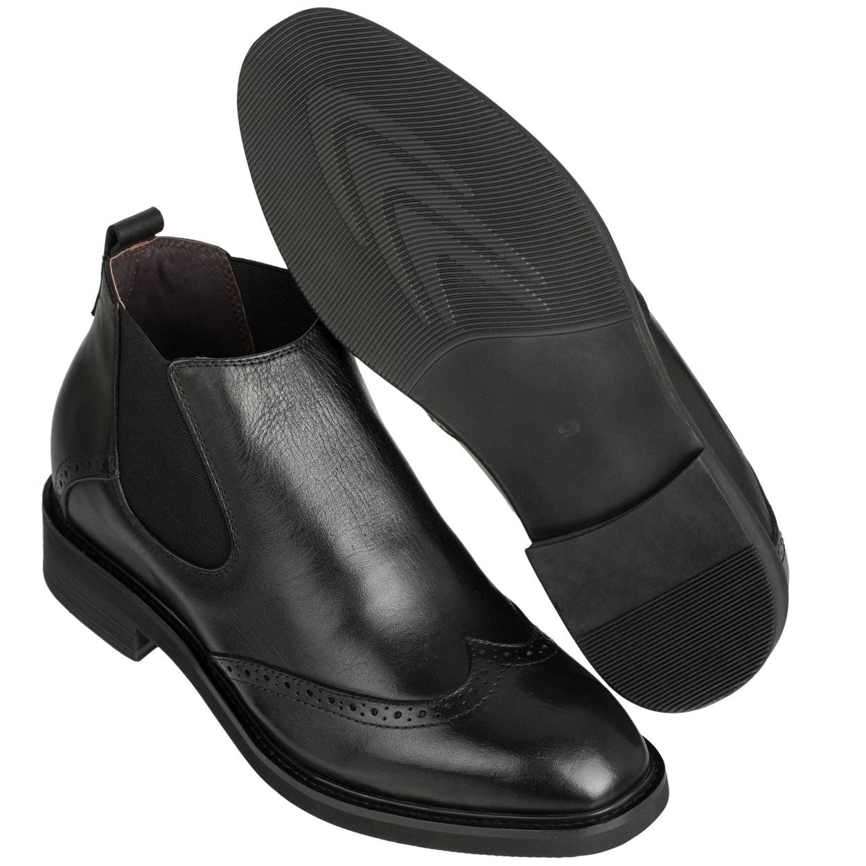 Leather Wing-Tip Ankle Boots - Three Inches - K28802 - Triathlete Store