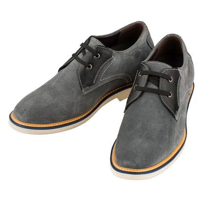 CALTO Business Casual Grey Leather Shoes 2.8 Inch  - Y42023 - Triathlete Store