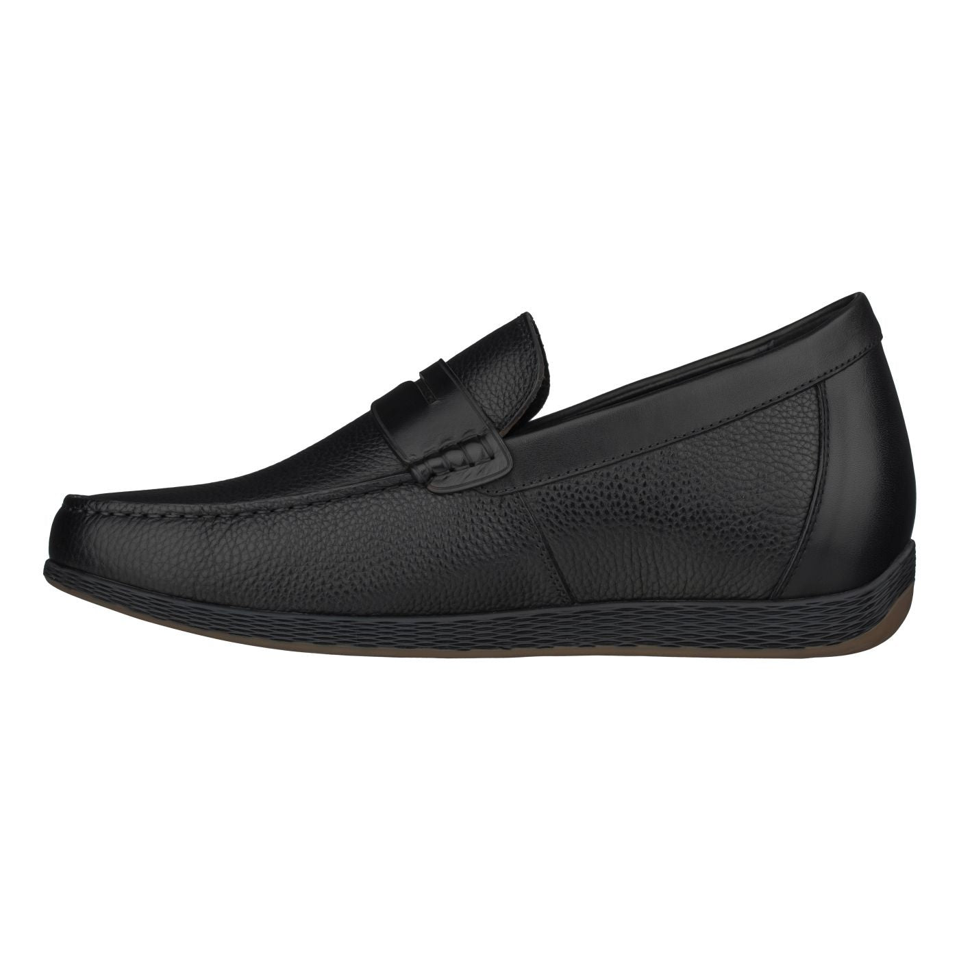 CALTO Black Penny Loafer Elevator Shoes - 2.4 Inches - S1090 - Triathlete Store
