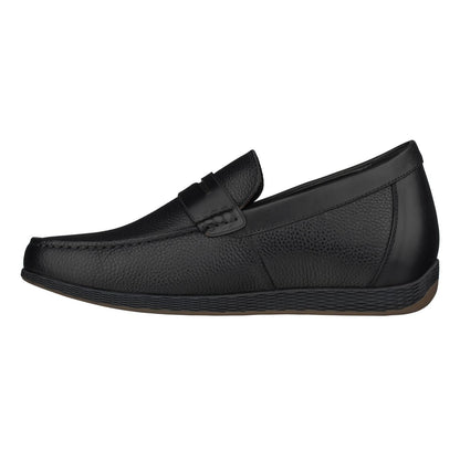 CALTO Black Penny Loafer Elevator Shoes - 2.4 Inches - S1090 - Triathlete Store