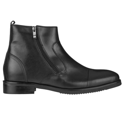 CALTO - S28001 - 3.2 Inches Taller (Black) - Lightweight - Zipper Boots - Triathlete Store