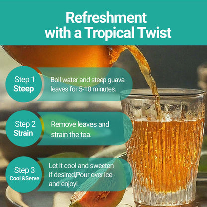 Akshit Dried Guava Leaves 100% Natural , ( Hojas De Guayaba ) | Loose Tea, Non-GMO, Vegan, Gluten-Free | Support Digestive and Immune Health  2.5 oz