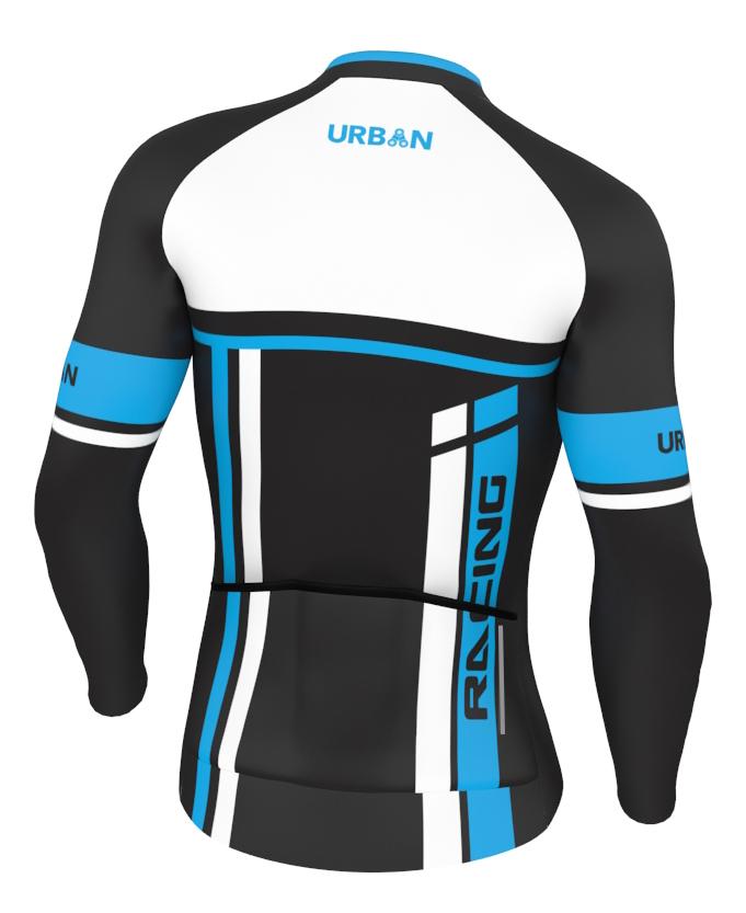 Urban Cycling Blue Thermal Winter Fleece Jersey Bib Tights – Insulated Cold-Weather Cycling Performance