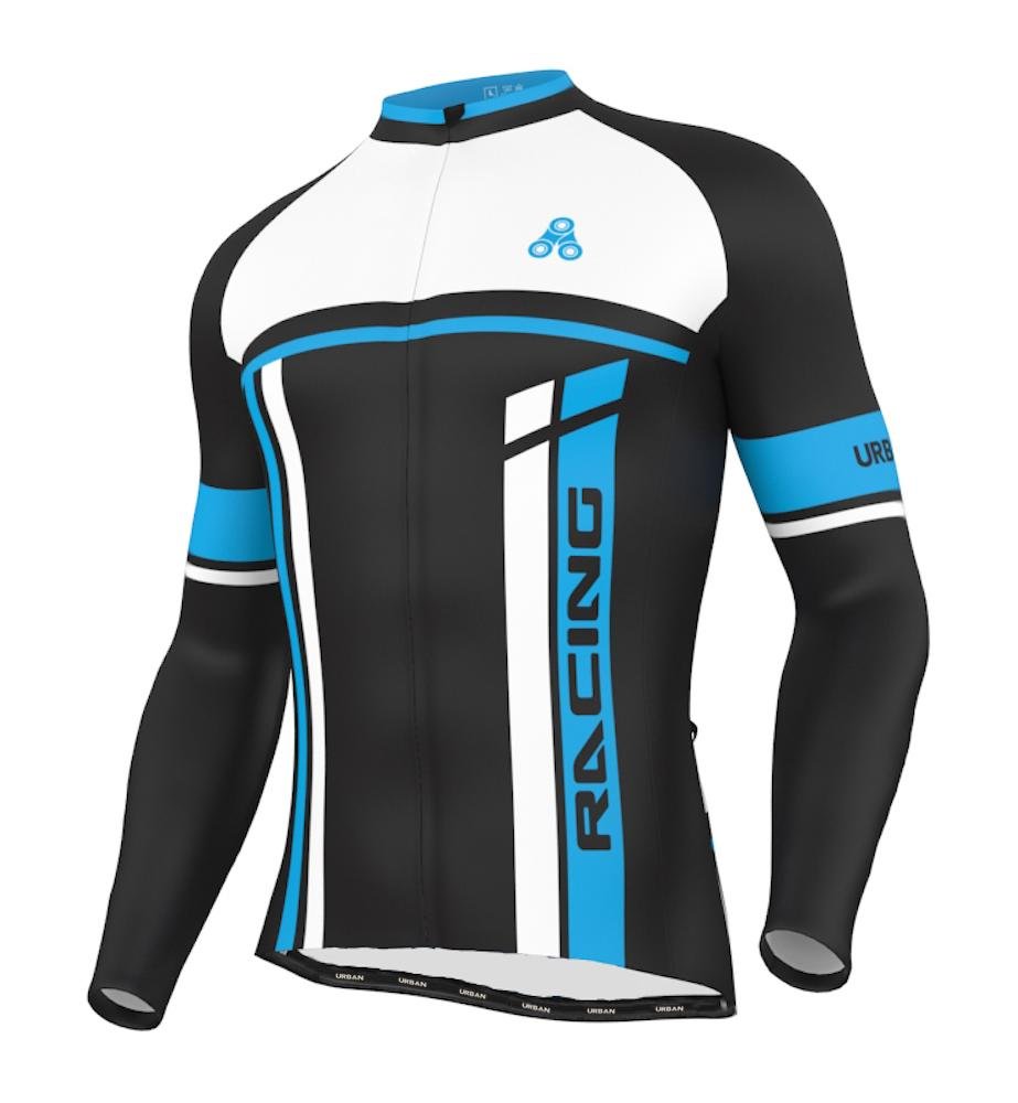 Urban Cycling Blue Thermal Winter Fleece Jersey Bib Tights – Insulated Cold-Weather Cycling Performance