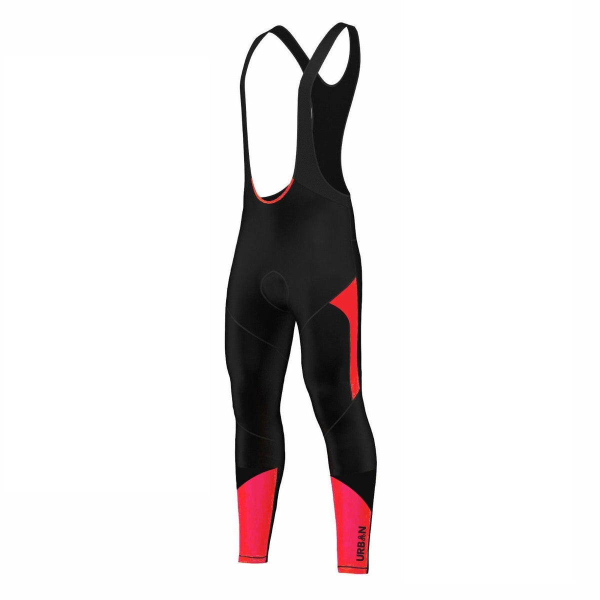 Urban Cycling Red Thermal Winter Fleece Jersey Bib Tights – Insulated Cold-Weather Cycling Performance