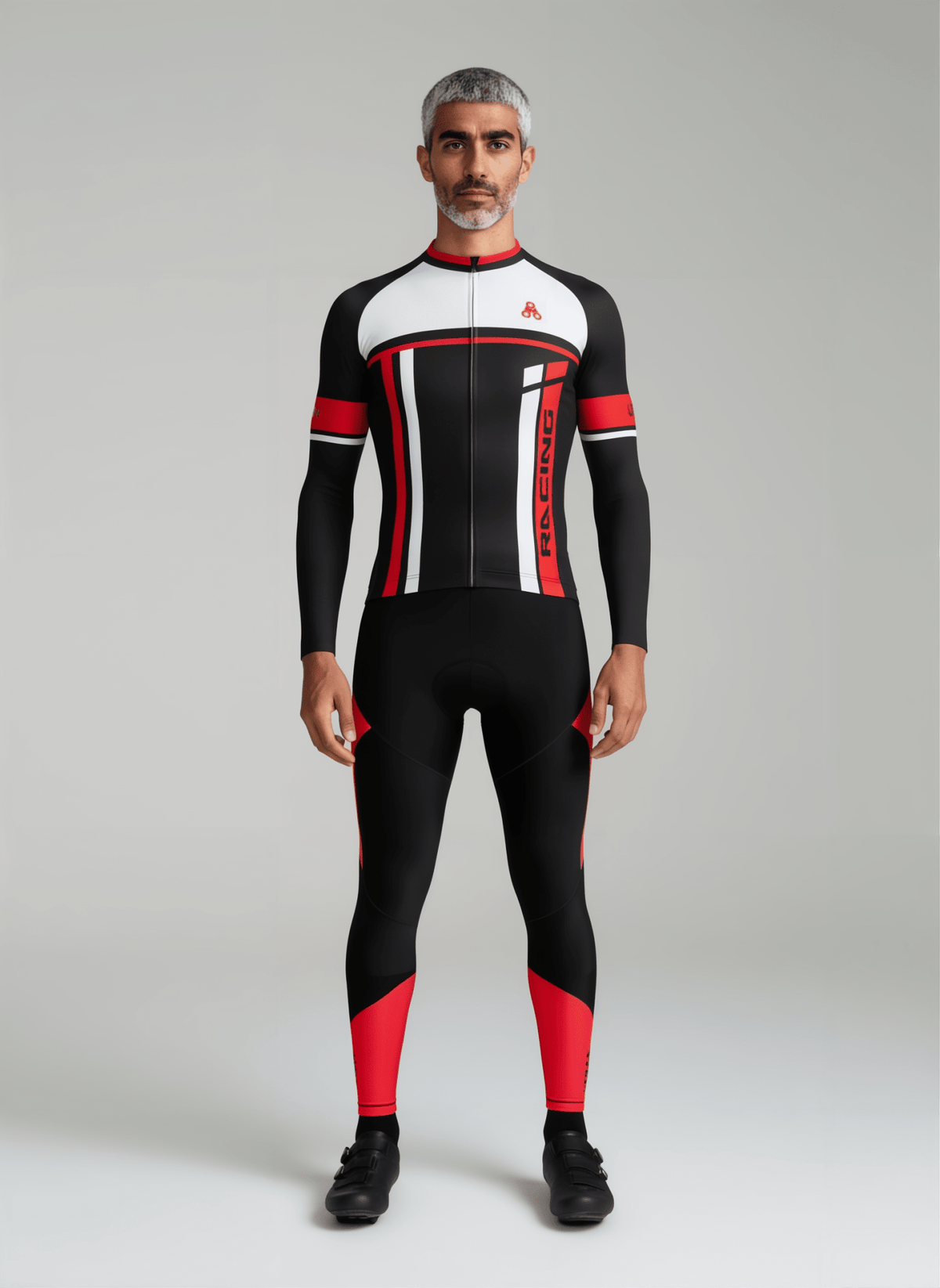 Urban Cycling Red Thermal Winter Fleece Jersey Bib Tights – Insulated Cold-Weather Cycling Performance