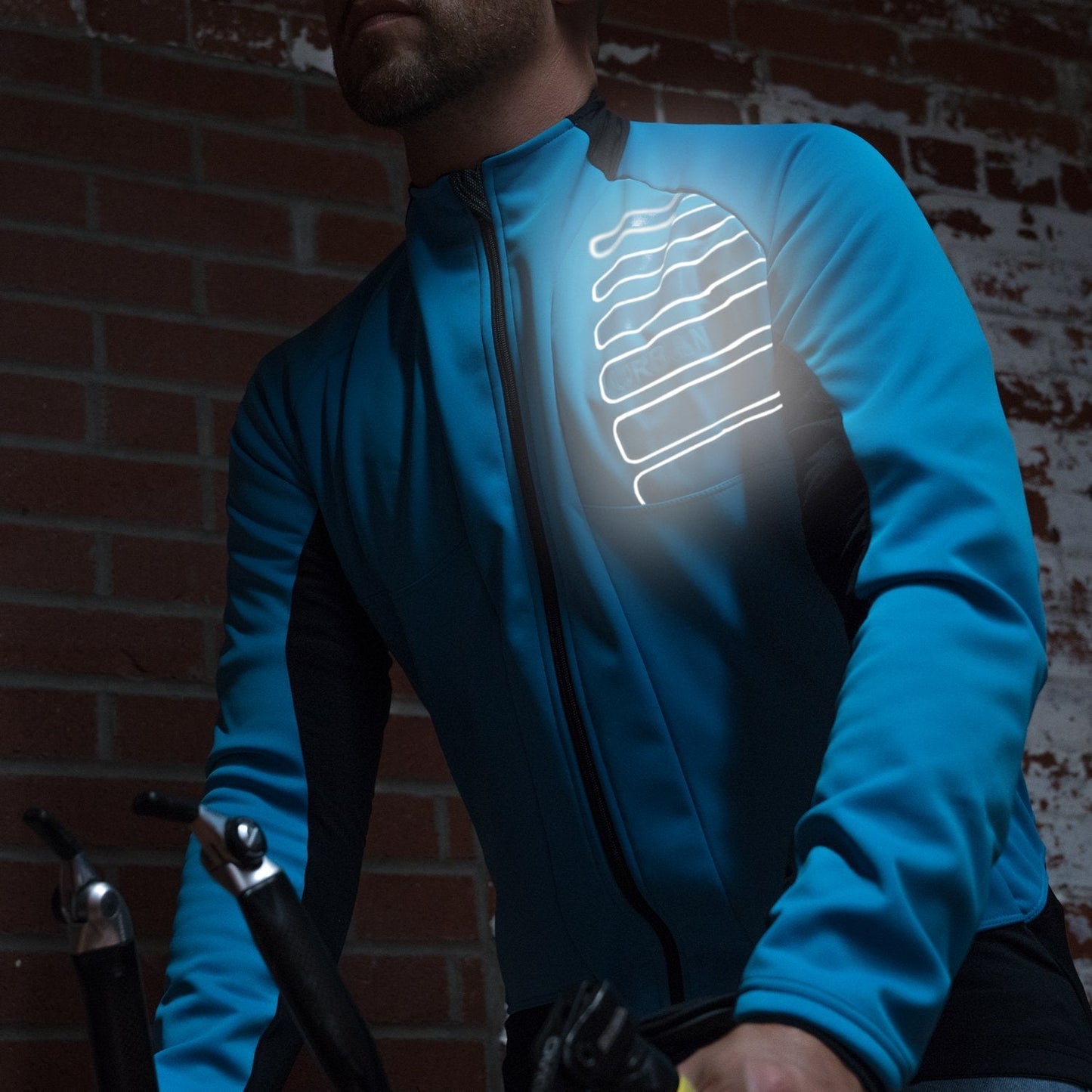 Urban Cycling Reflector Winter Softshell Cycling Jacket – Windproof, Water-Resistant, High-Visibility