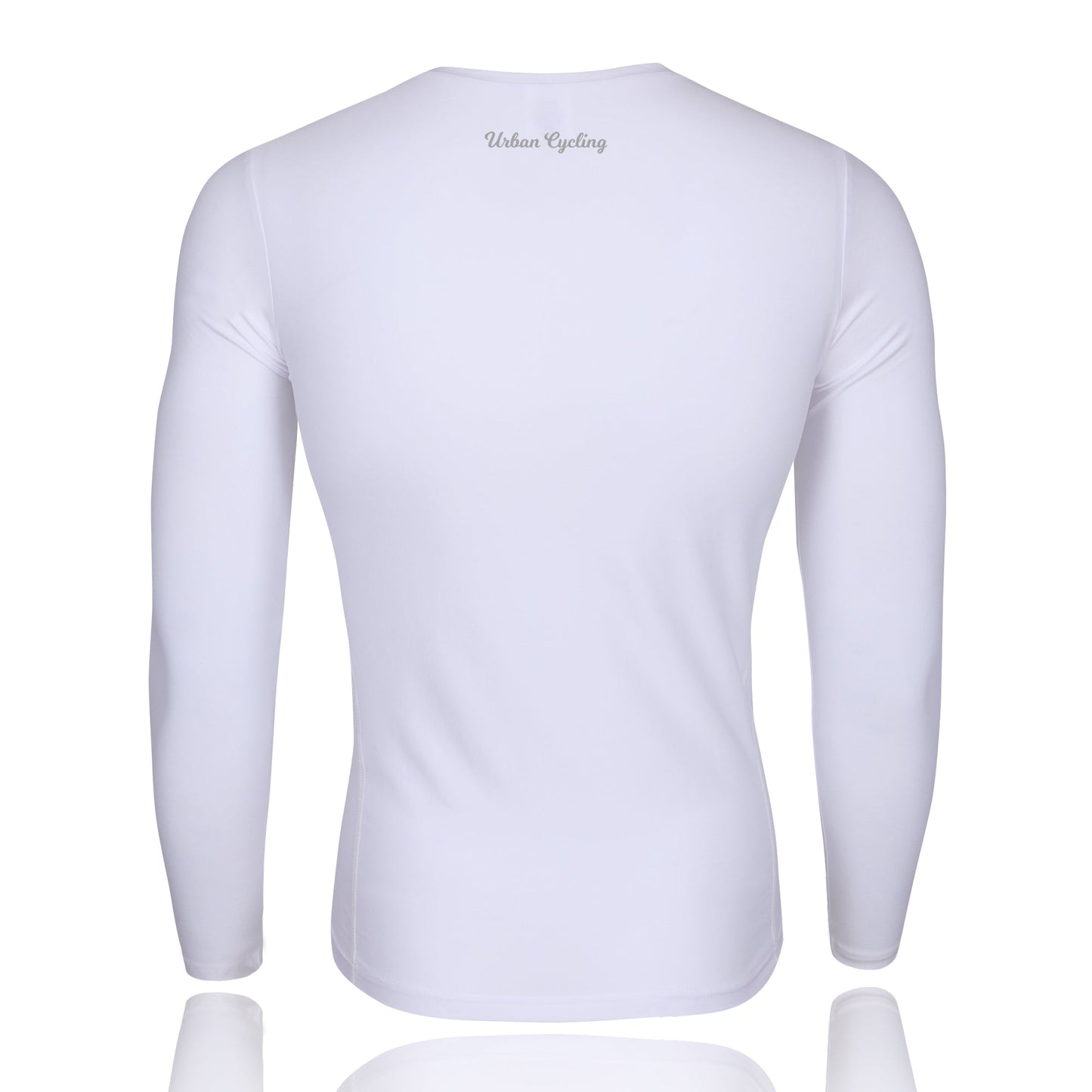 Men's Mesh Base Layer - White Long Sleeve Cycling Undershirt