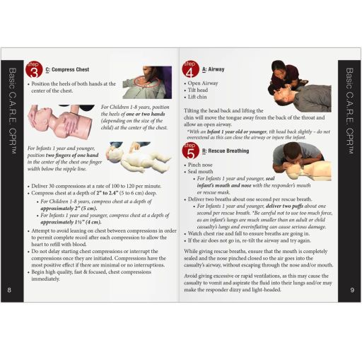 Urgent First Aid Guide with CPR and AED - 52 Pages
