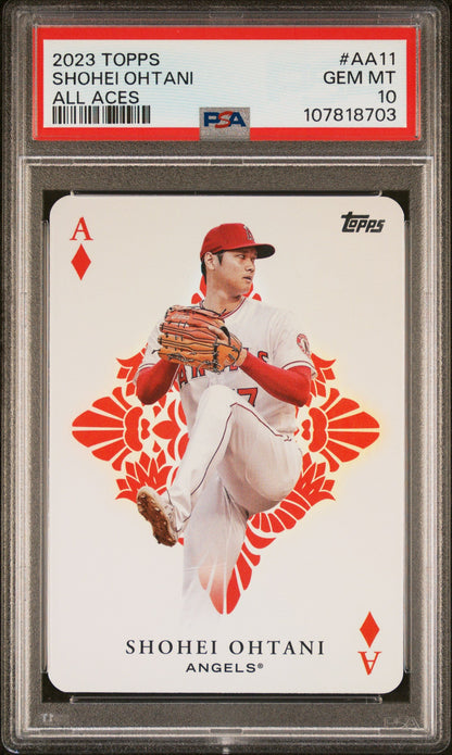 Graded 2023 Topps Shohei Ohtani #AA11 All Aces Baseball Card PSA 10 Gem Mint