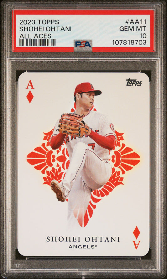 Graded 2023 Topps Shohei Ohtani #AA11 All Aces Baseball Card PSA 10 Gem Mint