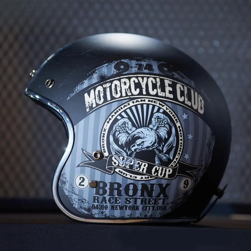 Fiberglass Retro Motorcycle Helmet