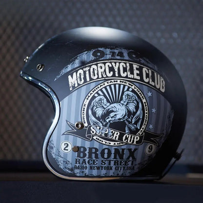 Fiberglass Retro Motorcycle Helmet