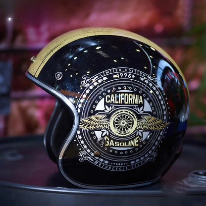 Fiberglass Retro Motorcycle Helmet