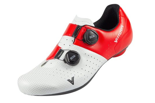 2023 Vittoria Veloce Performance Road Shoes, White/Red