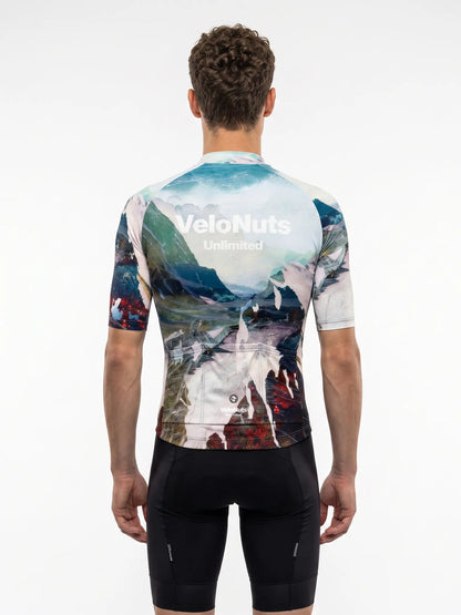 Men's Cycling Jersey-Alpine Fracture