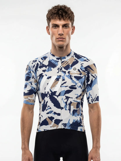 Men's Cycling Jersey-Brush Leaf Camo