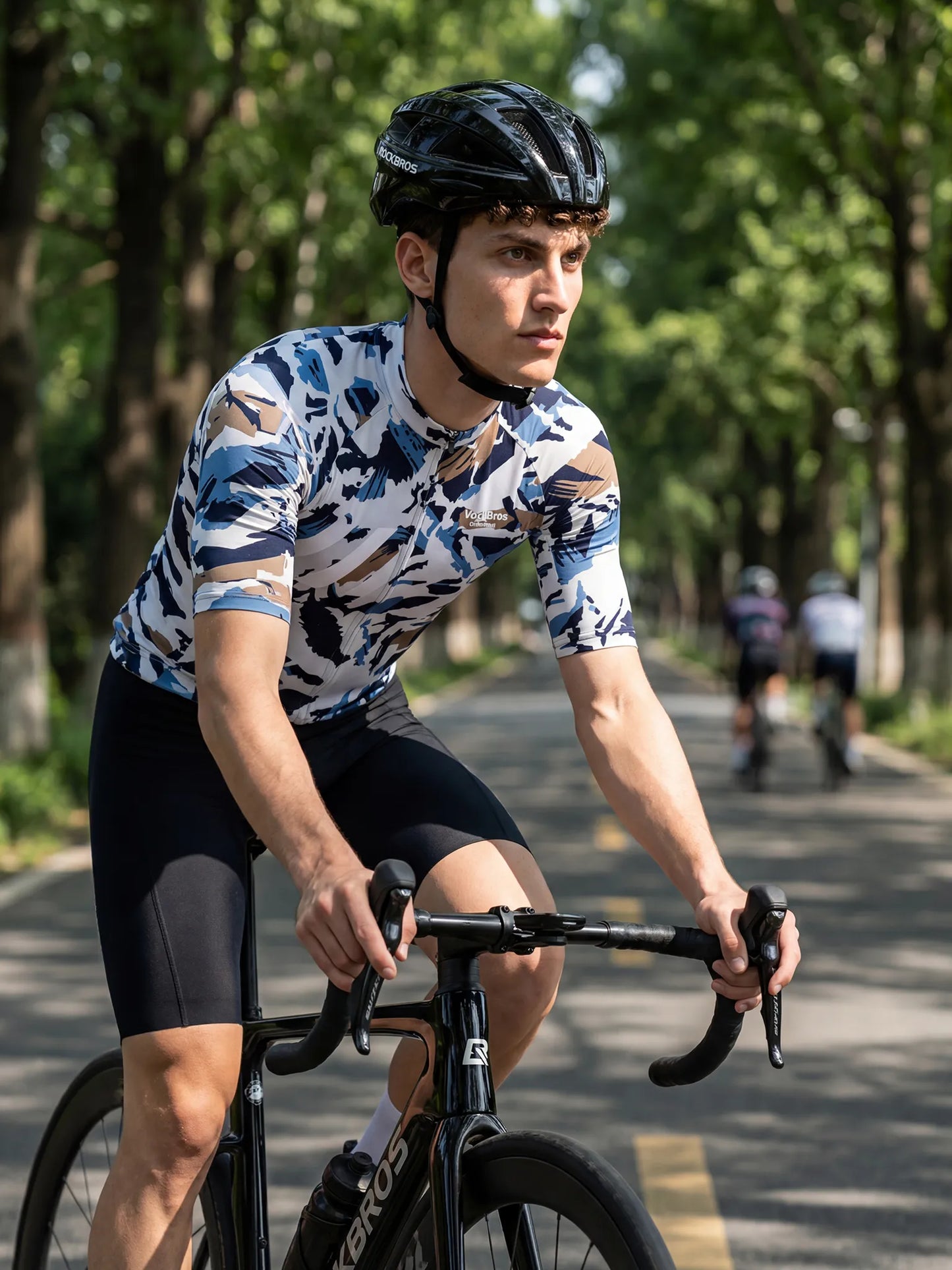 Men's Cycling Jersey-Brush Leaf Camo