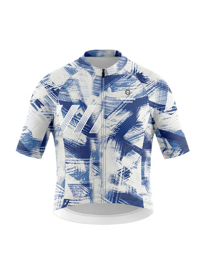Men's Cycling Jersey-Cobalt Strokes