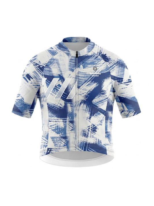 Men's Cycling Jersey-Cobalt Strokes