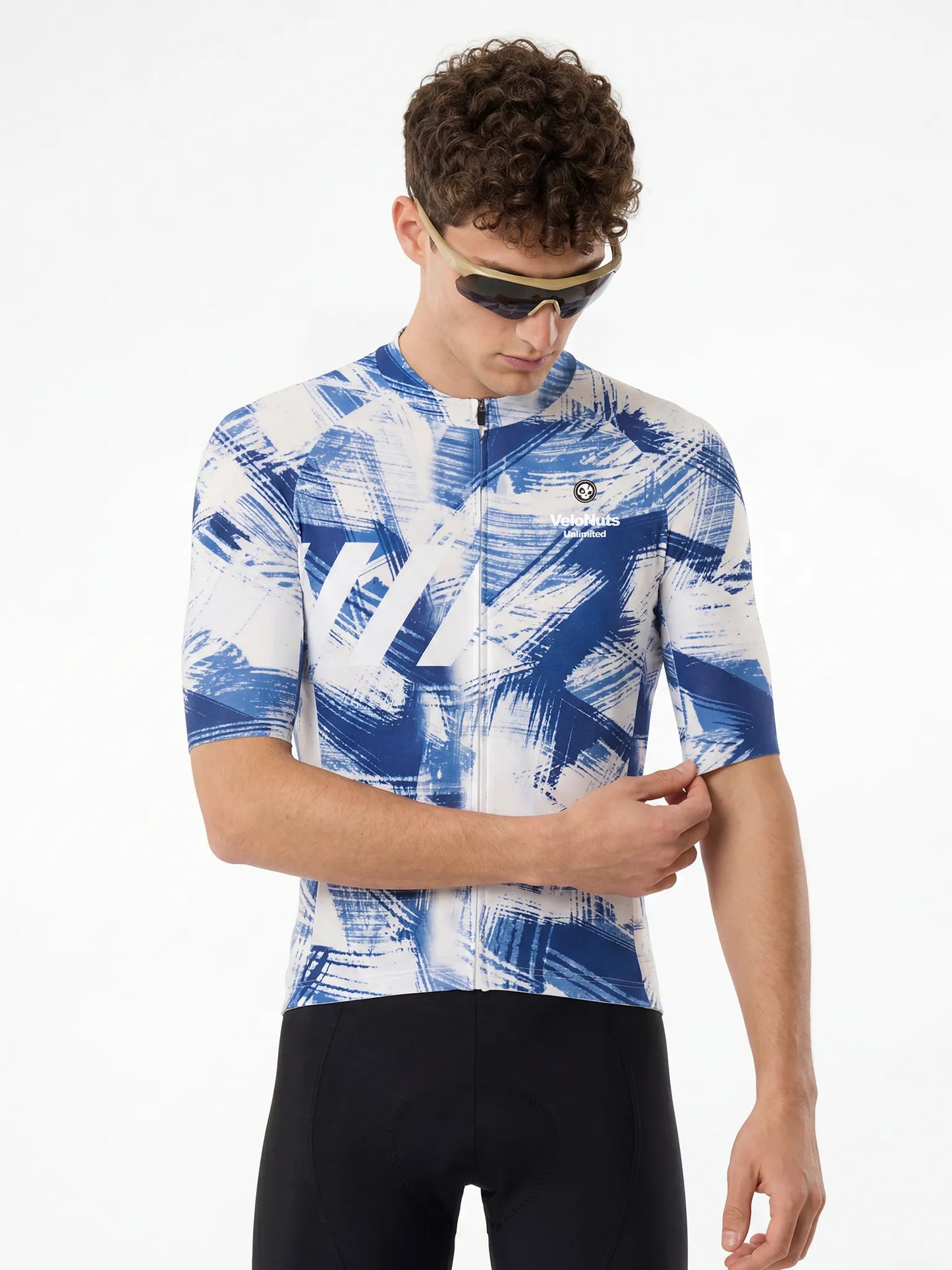 Men's Cycling Jersey-Cobalt Strokes