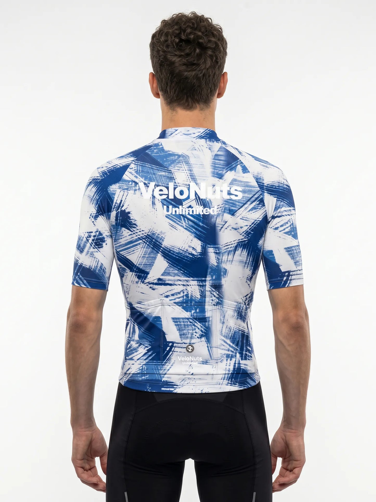 Men's Cycling Jersey-Cobalt Strokes