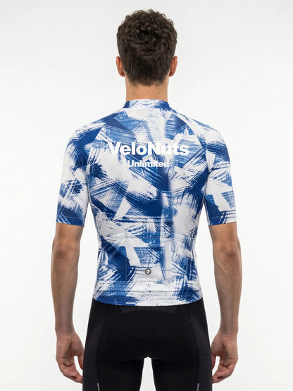 Men's Cycling Jersey-Cobalt Strokes