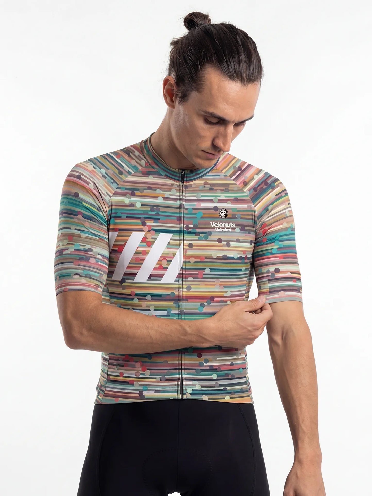 Men's Cycling Jersey-Confetti Stripe