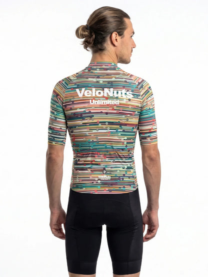 Men's Cycling Jersey-Confetti Stripe