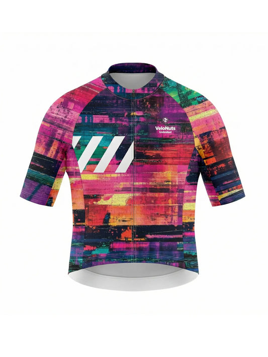 Men's Cycling Jersey-Neon Glitch