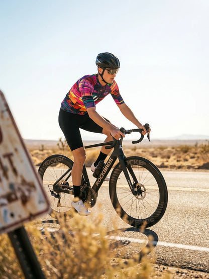 Men's Cycling Jersey-Neon Glitch