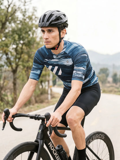 Men's Cycling Jersey-Indigo Drift