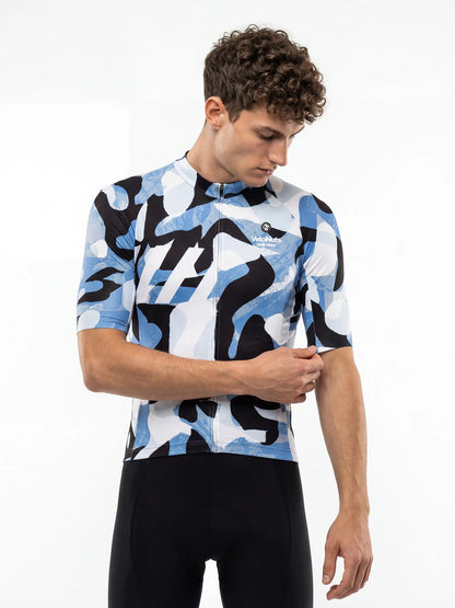 Men's Cycling Jersey-Ink Blob Camo