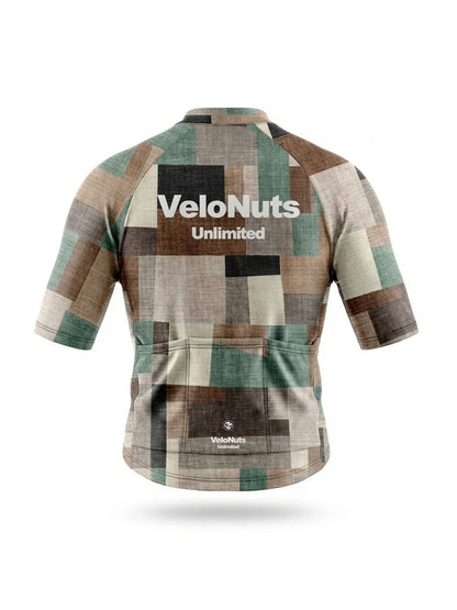 Men's Cycling Jersey-Linen Patchwork