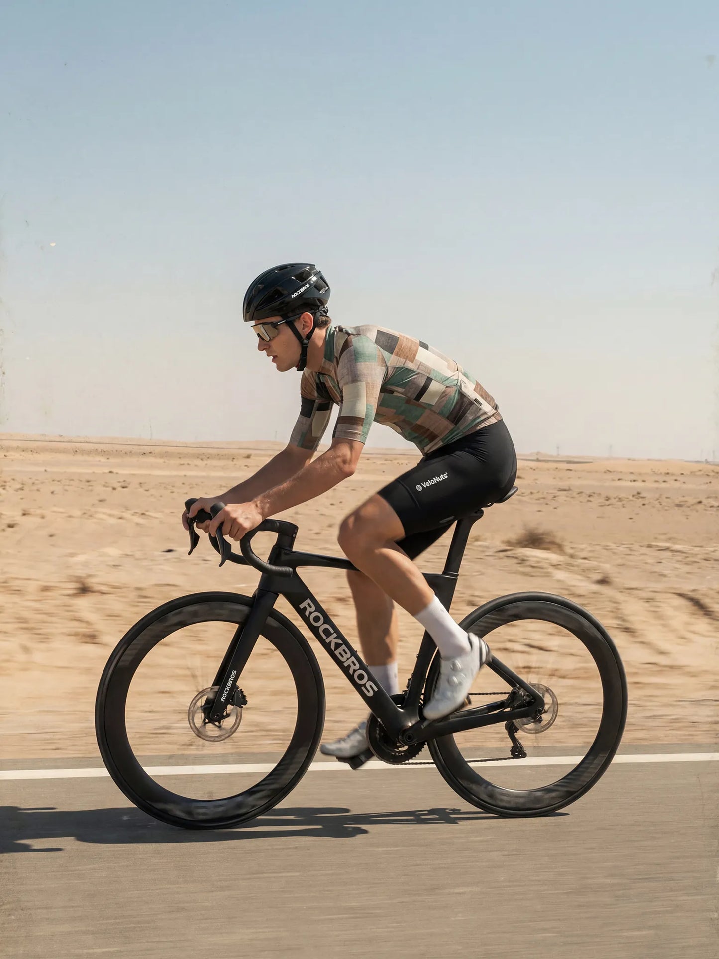 Men's Cycling Jersey-Linen Patchwork
