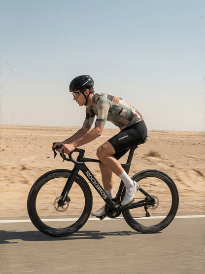 Men's Cycling Jersey-Linen Patchwork