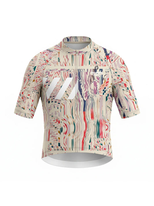 Men's Cycling Jersey-Magenta Noise