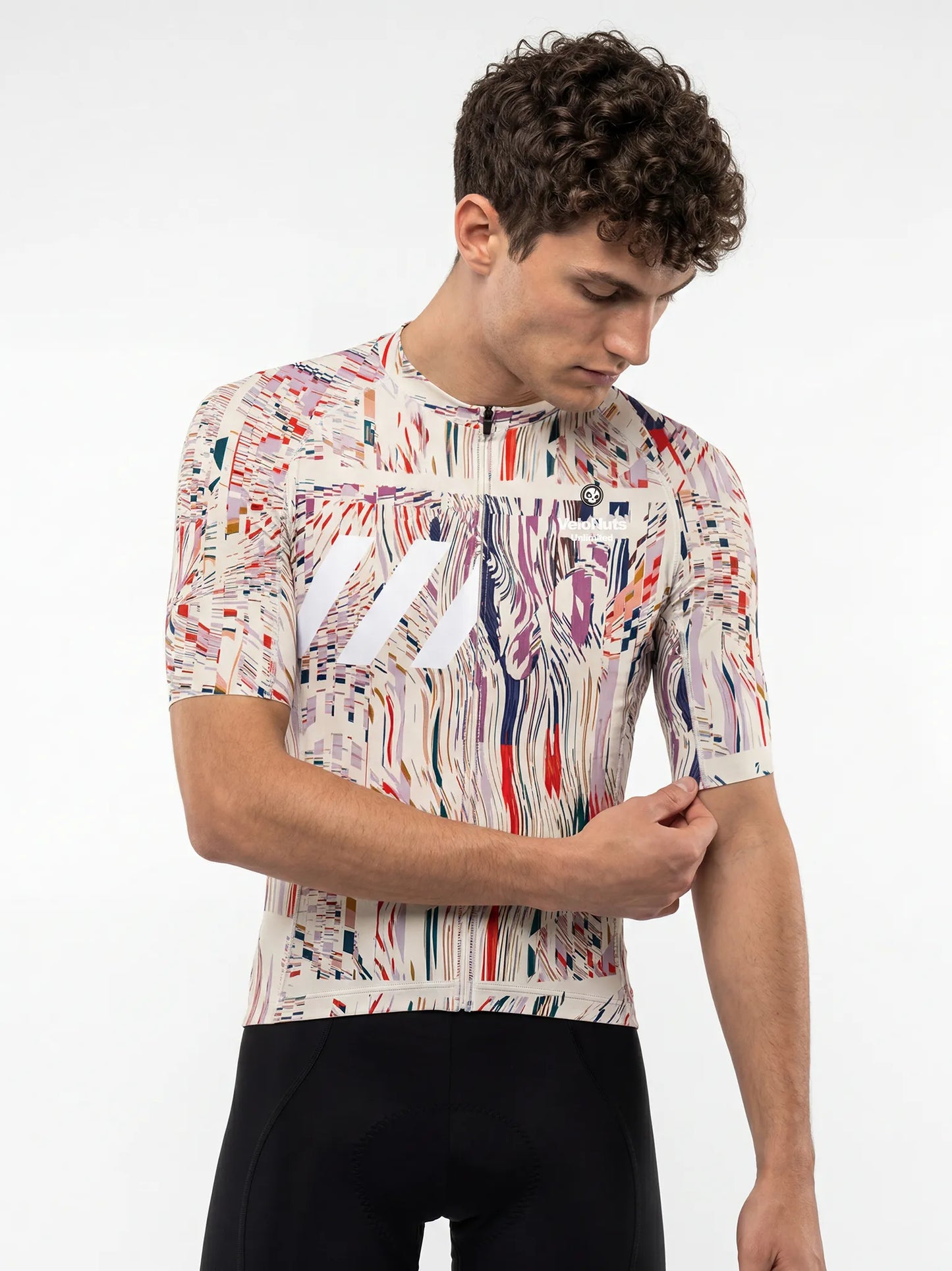 Men's Cycling Jersey-Magenta Noise