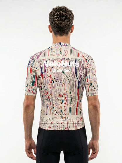 Men's Cycling Jersey-Magenta Noise