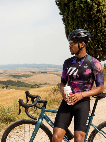 Men's Cycling Jersey-Midnight Petals