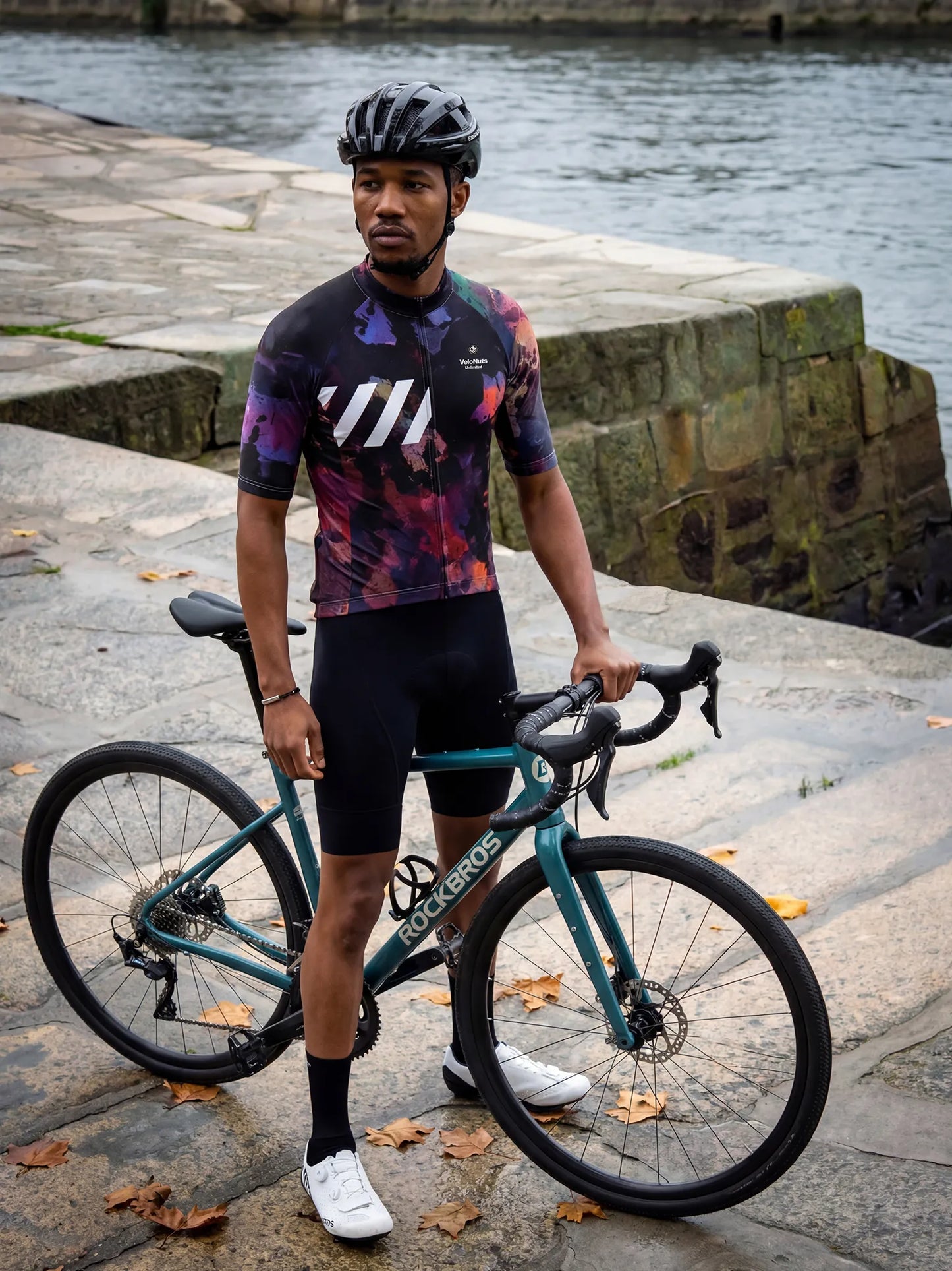 Men's Cycling Jersey-Midnight Petals