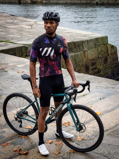 Men's Cycling Jersey-Midnight Petals