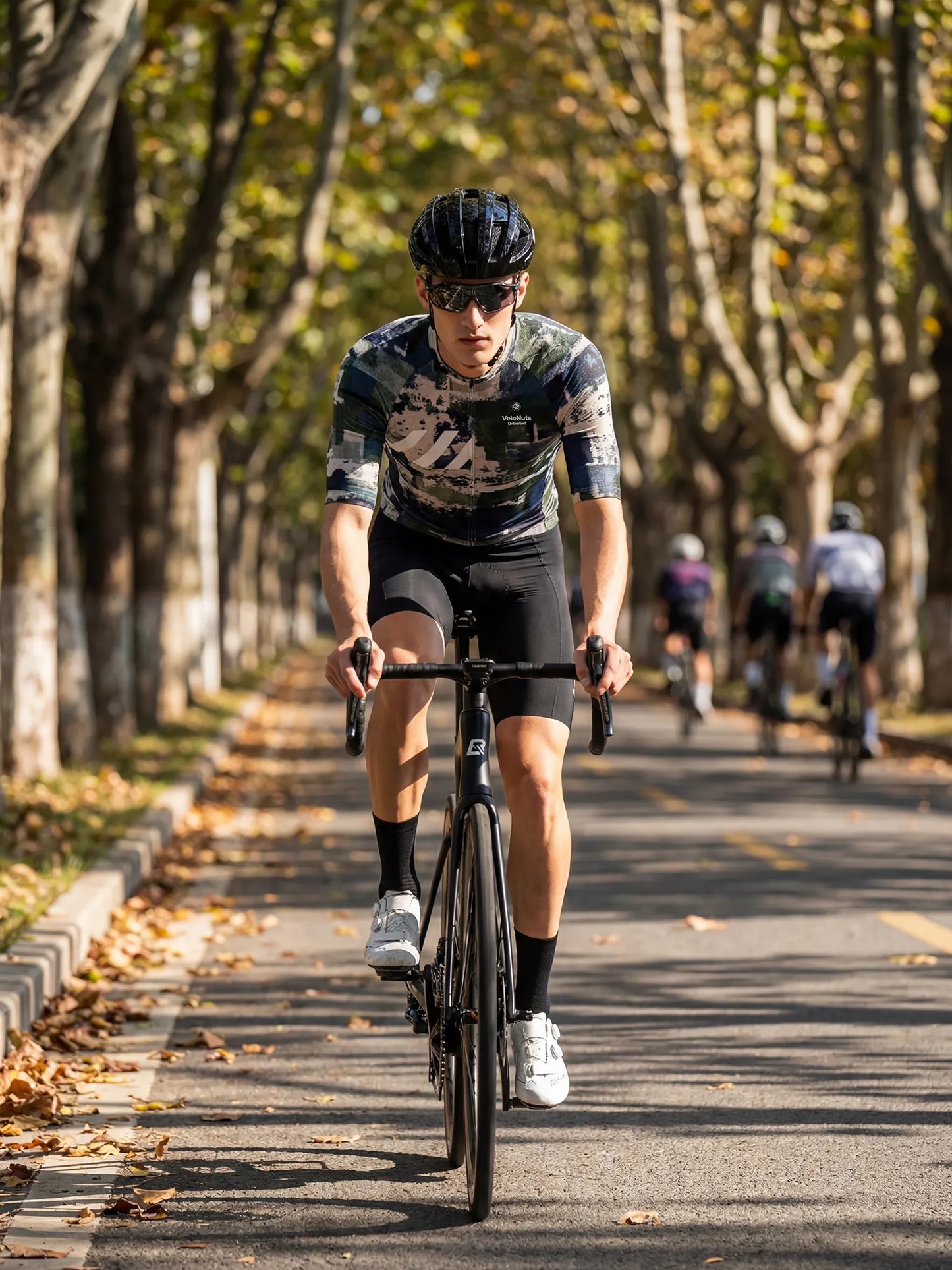 Men's Cycling Jersey-Moss Stone Blocks