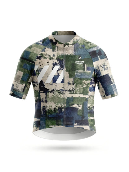 Men's Cycling Jersey-Moss Stone Blocks