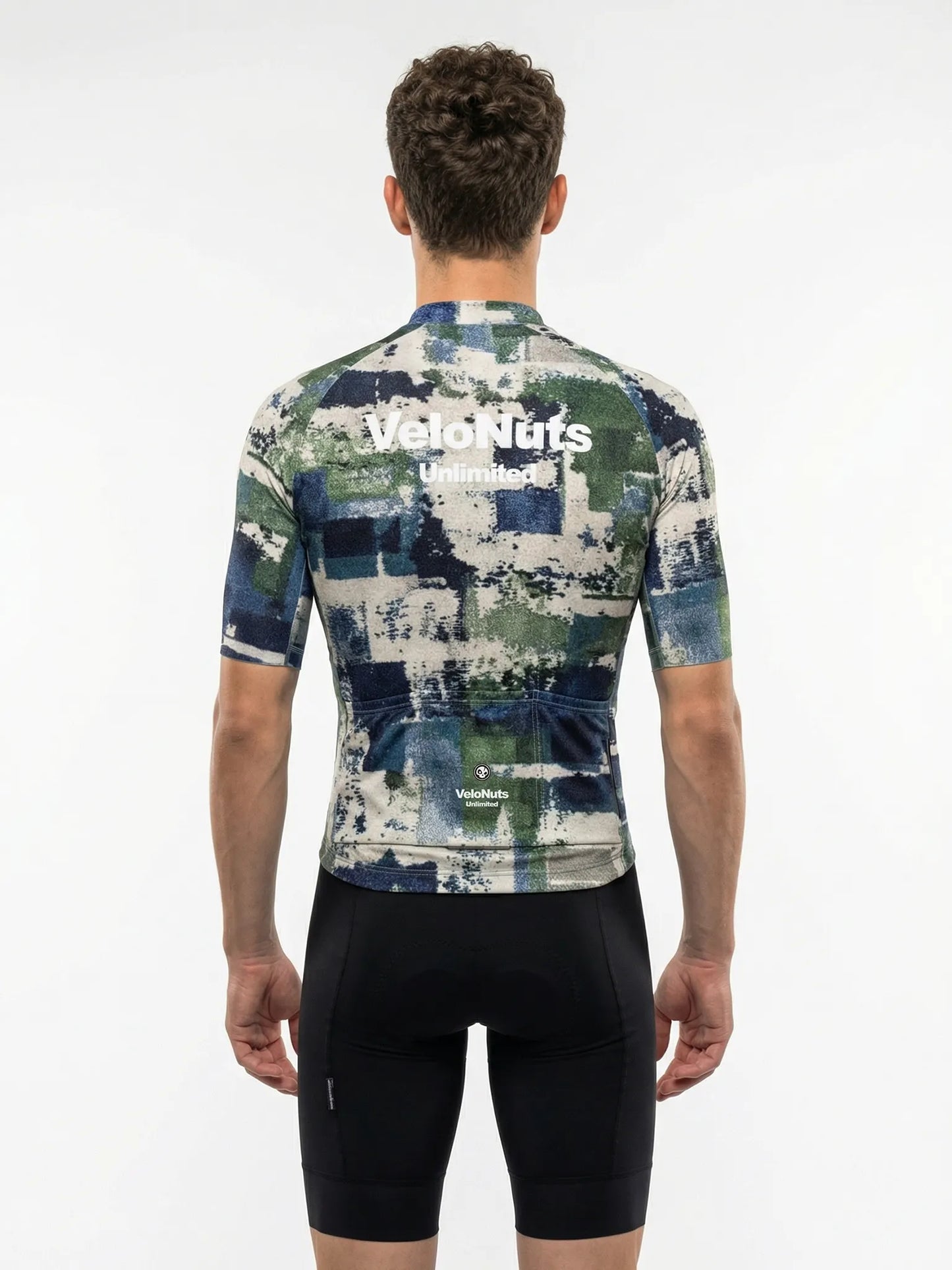 Men's Cycling Jersey-Moss Stone Blocks