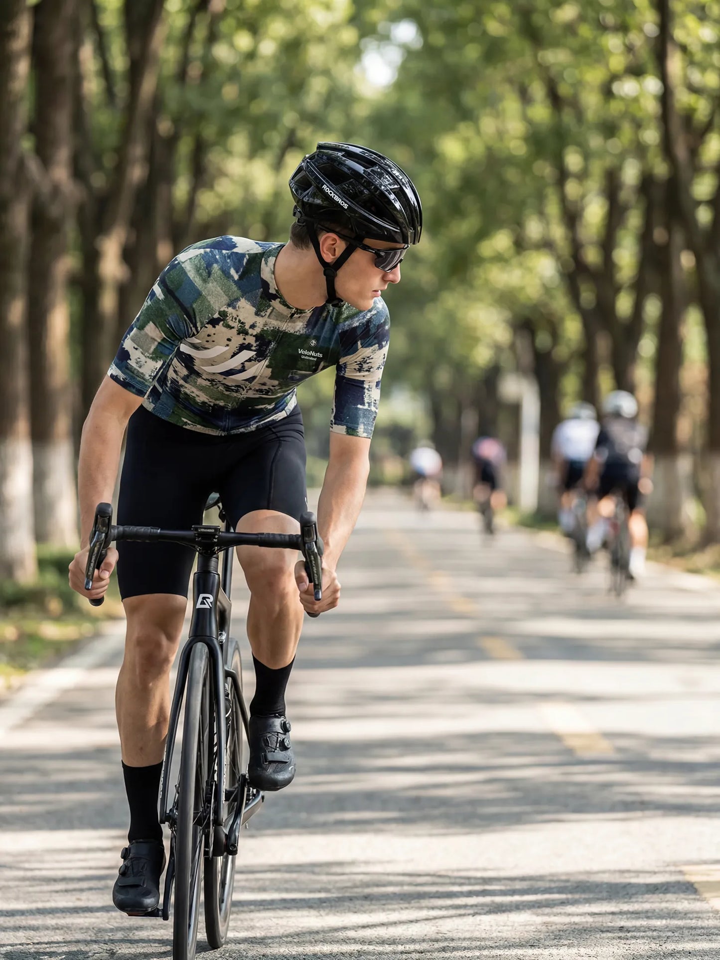 Men's Cycling Jersey-Moss Stone Blocks